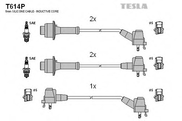 TESLA T614P Ignition Cable Kit